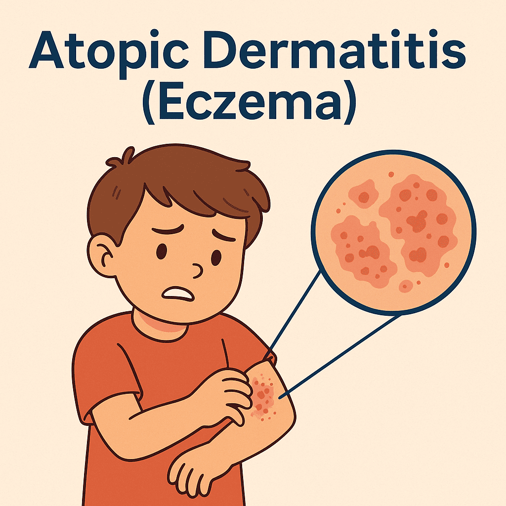 boy having Atopic Dermatitis