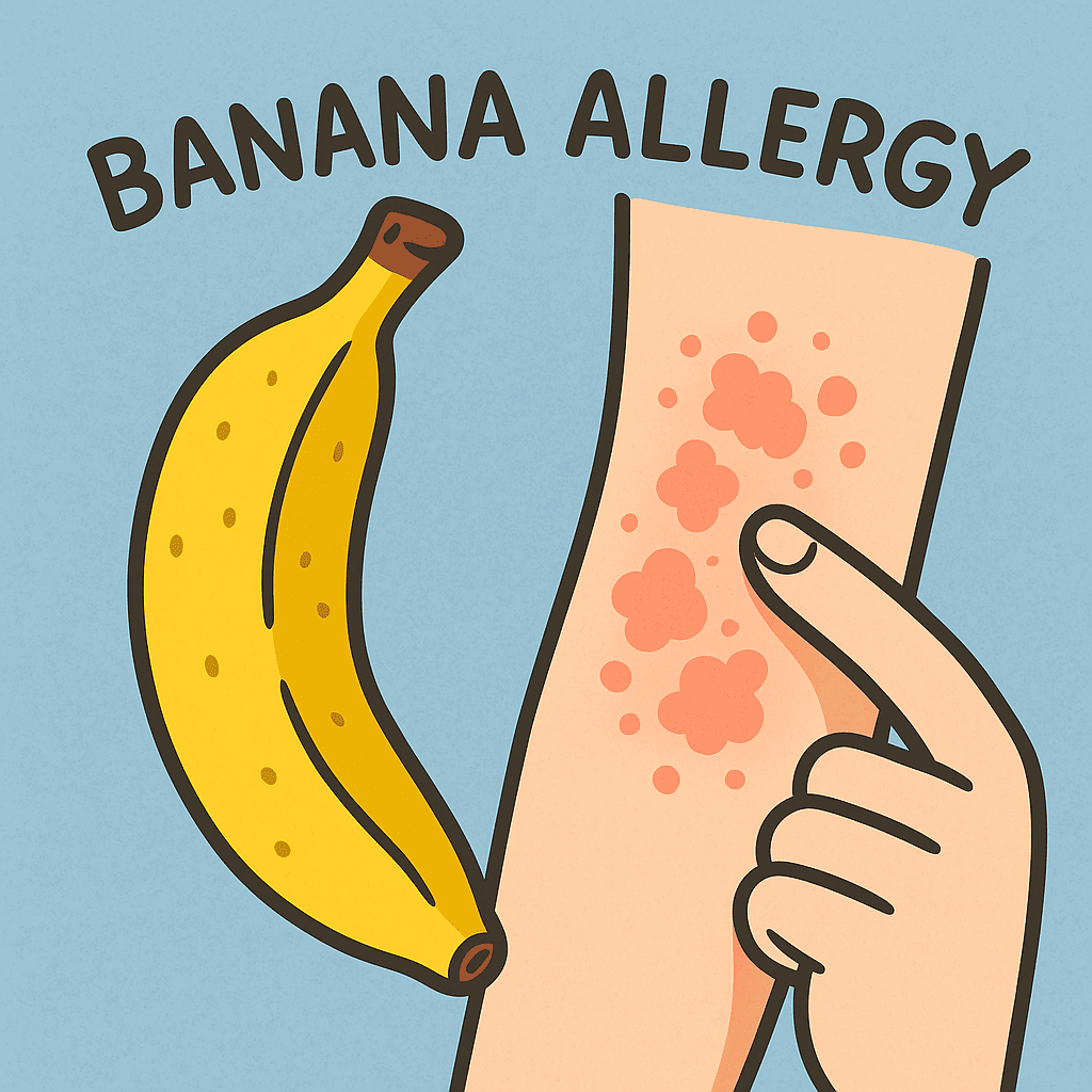 Bananas cause skin allergy
