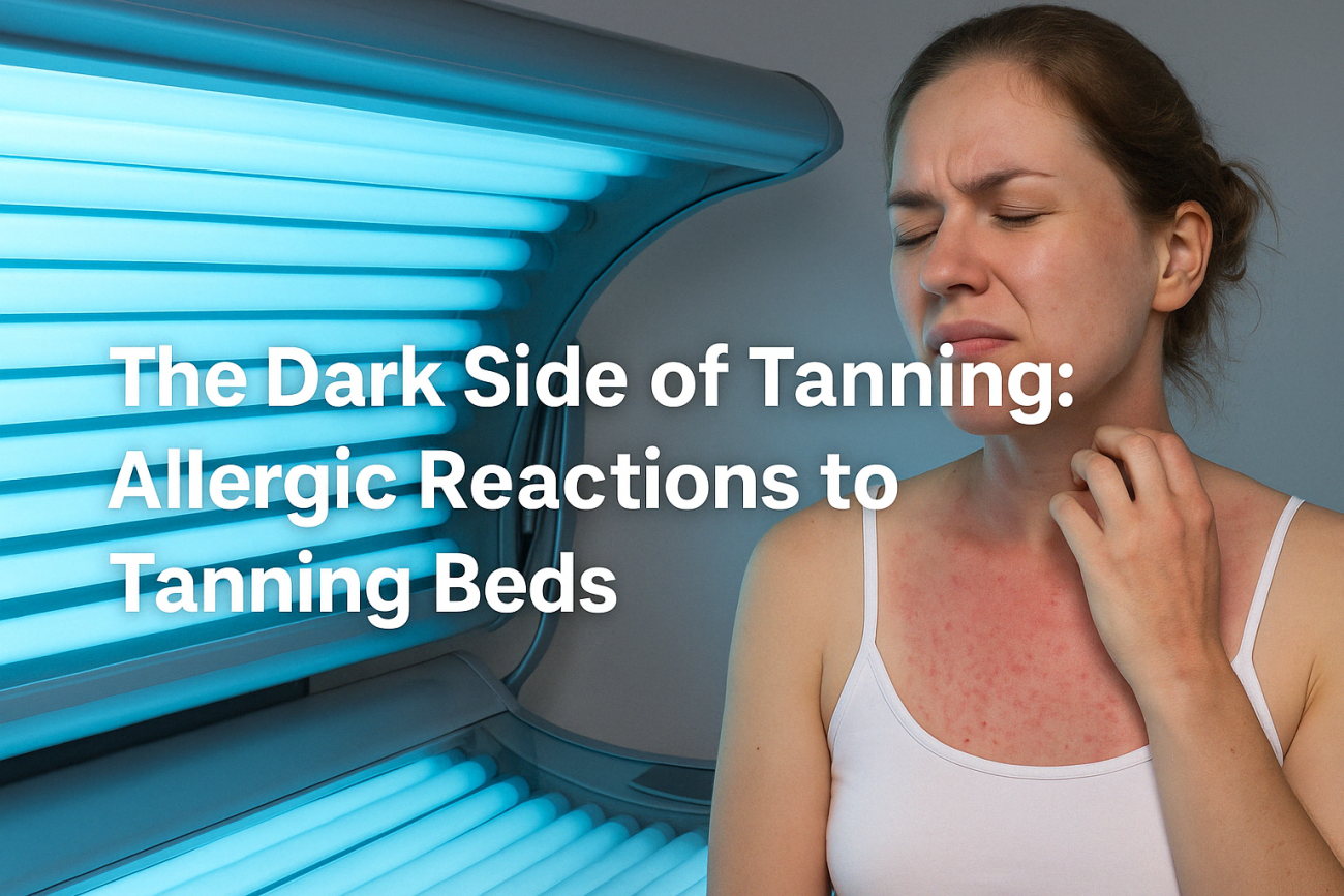 skin allergic reaction from tanning bed